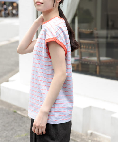 FORK&SPOON　カラーボーダーショートスリーブTシャツ
