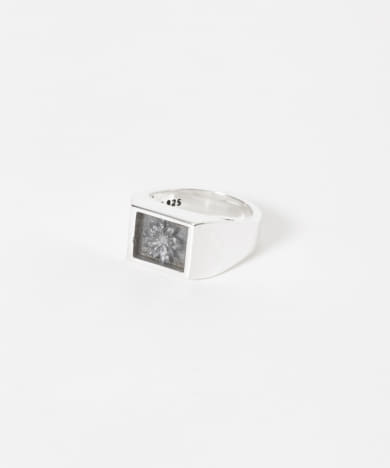 XOLO　Signet Ring S.Gray Flower