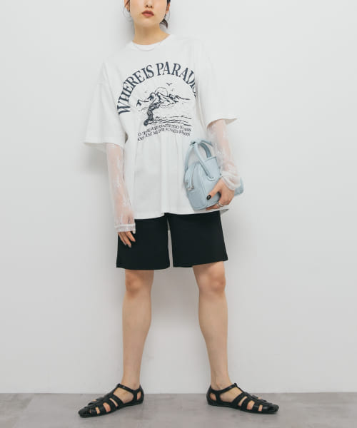 シャーリングプリントTEE