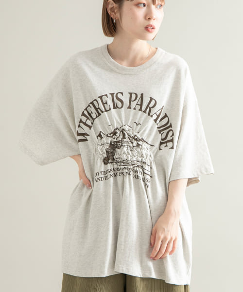 シャーリングプリントTEE