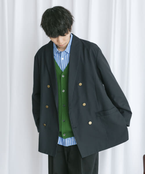 Couleur Meler なかじ　『セットアップ対応』ショールカラーダブルジャケット