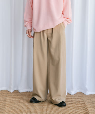 Couleur Meler なかじ　フラップ付きストレートスラックス