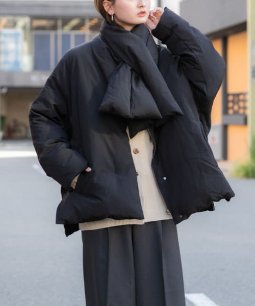 マフラー付シームレスダウン