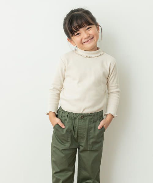 メローフリルリブタートルネックTシャツ(KIDS)