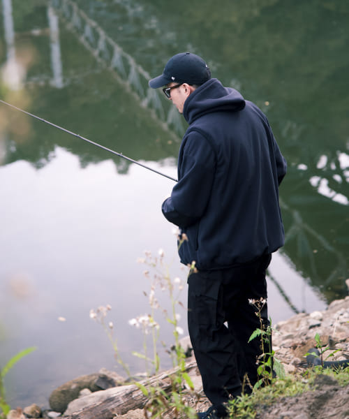 WILDTHINGS×LAKE SEEKERS　POLARTEC DRAWSTRING HOOD