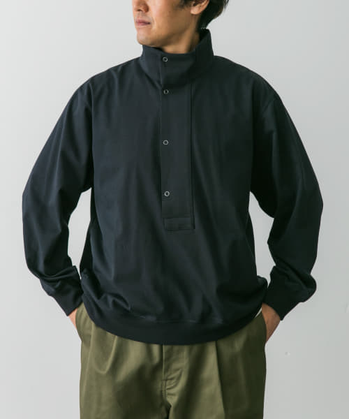 STILL BY HAND　Stand collar sweatshirts