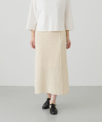 unfil　mesh knit skirt