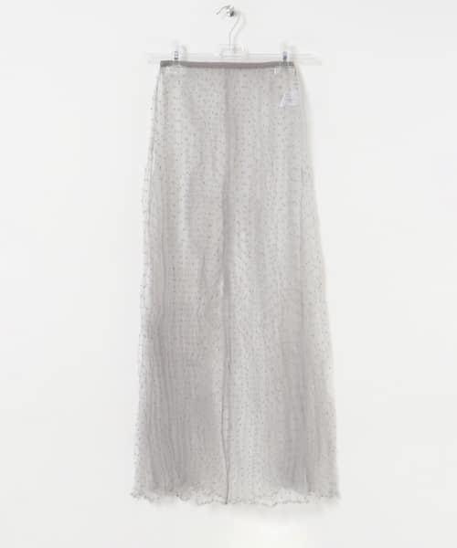 dot mesh skirt