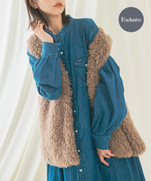『別注』Wrangler×ROSSO　WESTERN MINI DRESS
