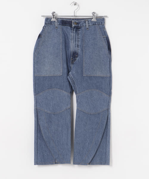 77circa　slit hem painter denim pants