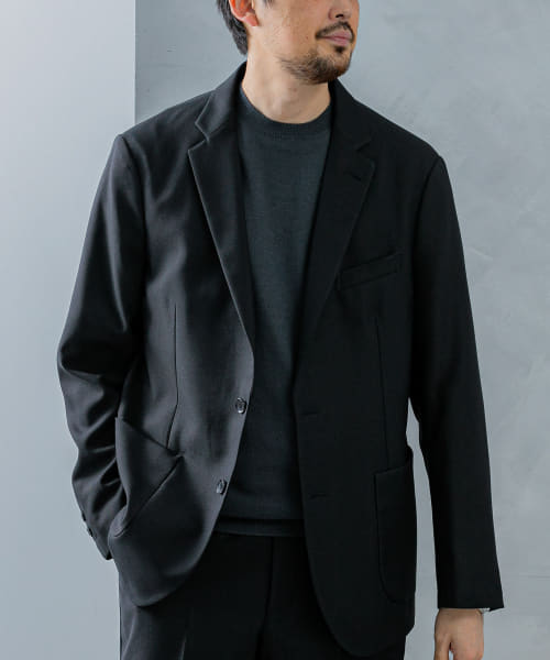 LIFE STYLE TAILOR　ウールライクツイルコンフォータブルジャケット