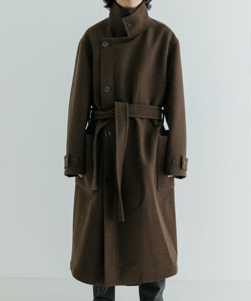 LEMAIRE　WRAP COAT CONTRAST STITCH