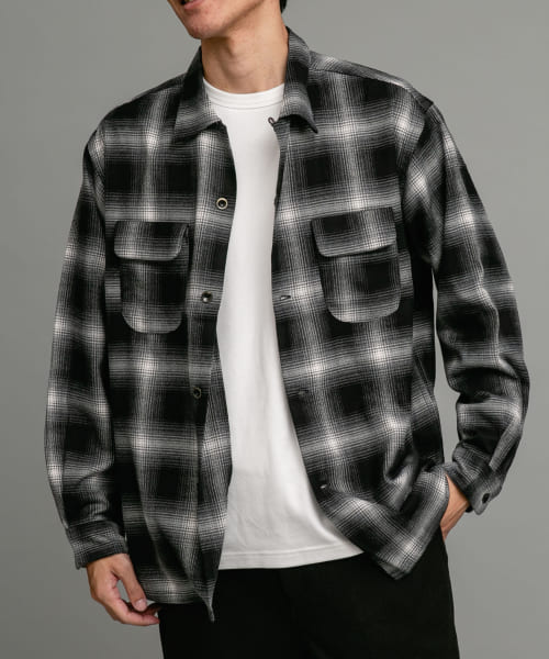 TOWNCRAFT　w-flap loop collar shirts