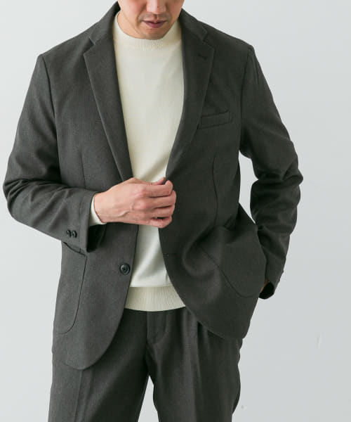 LIFE STYLE TAILOR　ブラッシュドウールライクストレッチジャケット