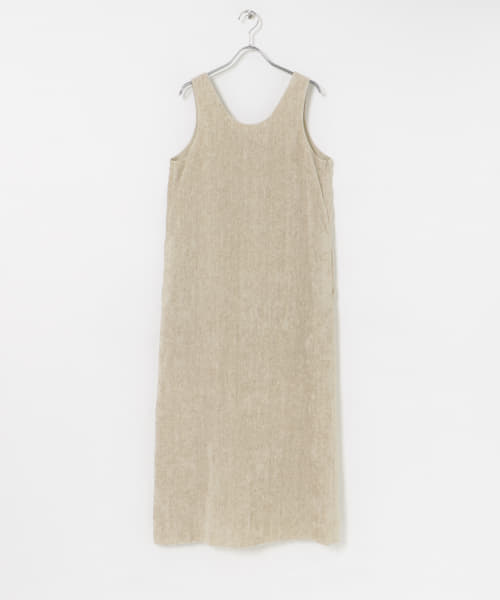 ATON　LINEN VELVET TANK TOP DRESS