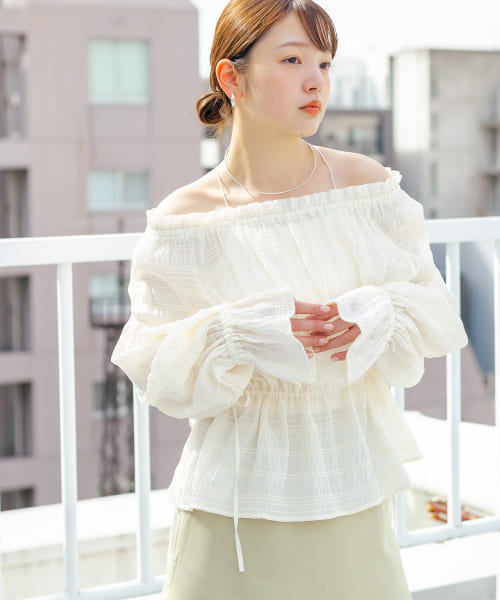 2WAYオフショルブラウス