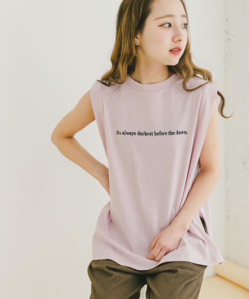 ショルダータックロゴTシャツ