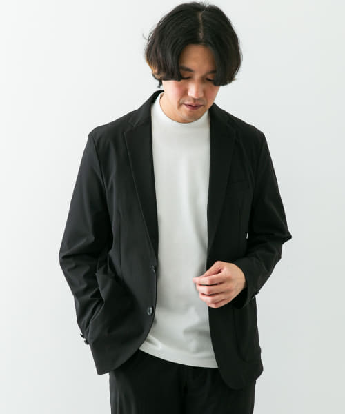 『イージーケア』LIFE STYLE TAILOR　リップストップナイロンストレッチジャケット