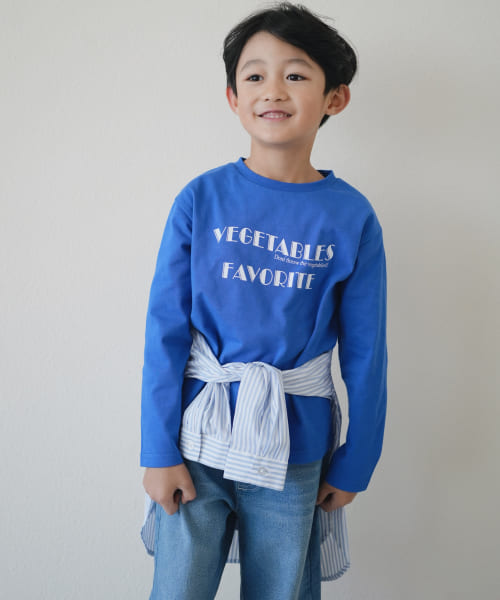 『WEB/一部店舗限定サイズ』ロゴプリントロングTシャツ(KIDS)