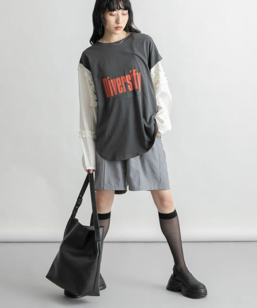 フリルスリーブドッキングTEE