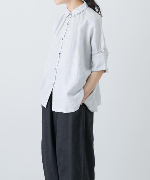 Honnete　Half-Sleeve Gather Shirts