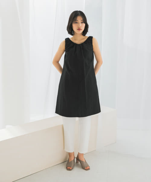 le　SHIRRING MIDI ONE-PIECE