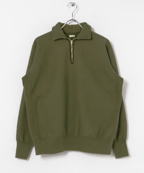 A PRESSE　Vintage Half Zip Sweat Shirt