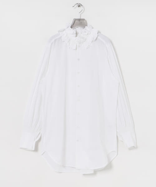 crinkle crinkle crinkle　cotton frill coller shirts