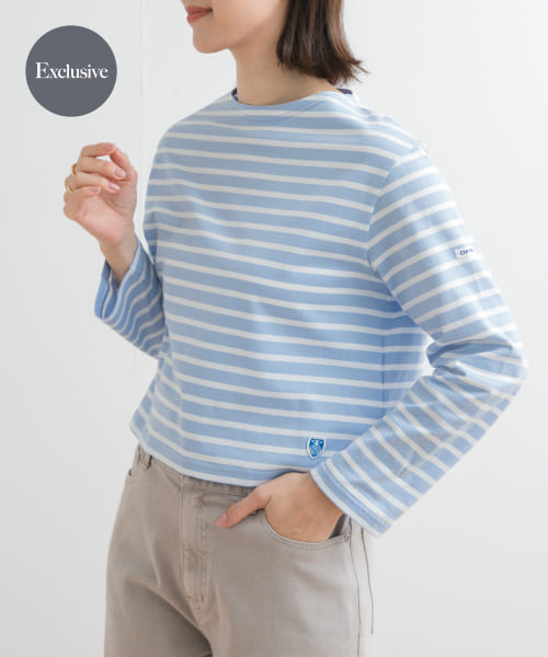 『別注』ORCIVAL×DOORS　ボーダーロングスリーブTシャツ