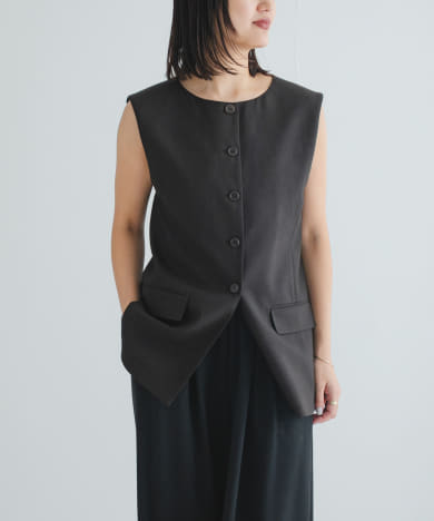 AMOMENTO　OVERSIZED BUTTON UP VEST