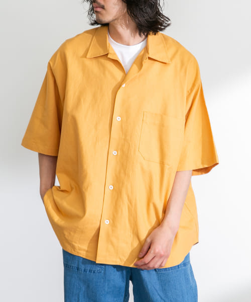 ARMY TWILL　Cotton Linen Slab Shirts