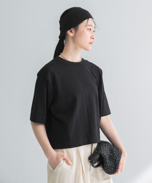 new basic　ハイゲージニットTシャツ