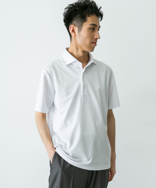 LIFE STYLE TAILOR　トリコット半袖プルオーバー