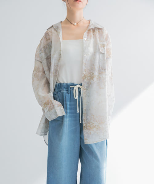 ESTHE　Organza Oversized Shirts