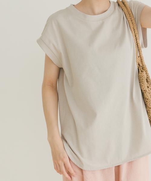 シルケットライクノースリーブTシャツ