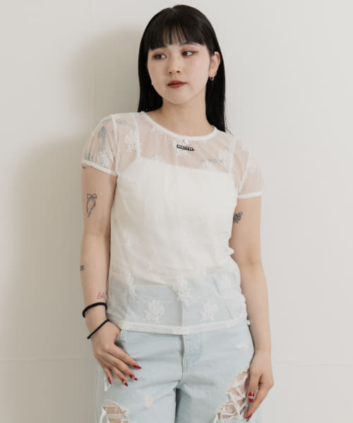 neith.tokyo　Lace Simple T-shirts