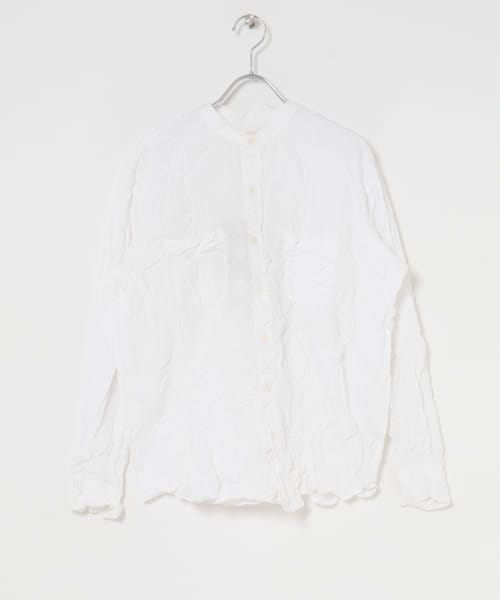 Vas-Y Lentement　BANDED COLLAR LONG-SLEEVE SHIRTS