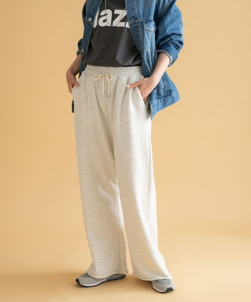 スウェットワイドパンツ