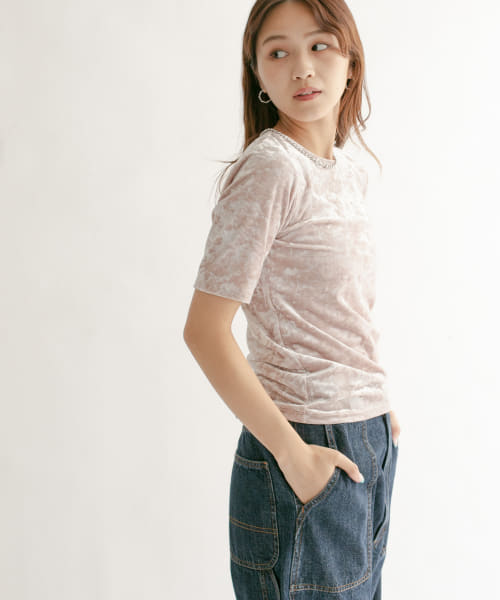 コンパクトベロアTシャツ