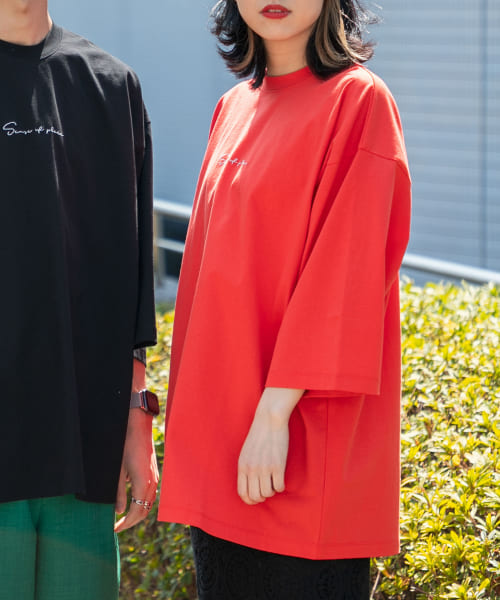 『ユニセックス』シシュウエクストラルーズTシャツ(5分袖)