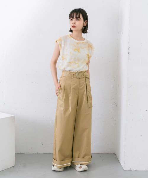 ベルテッドコーティングWIDEパンツ