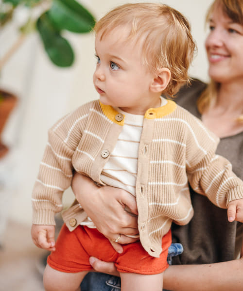 BaYiRi　SUNNY STRIPED CARDIGAN