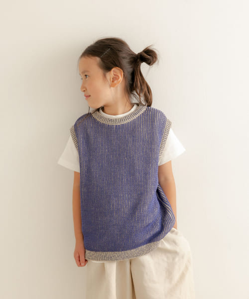ARCH&LINE　GIMA STRIPE KNIT VEST