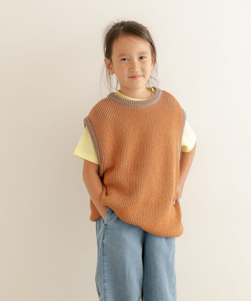 ARCH&LINE　GIMA STRIPE KNIT VEST