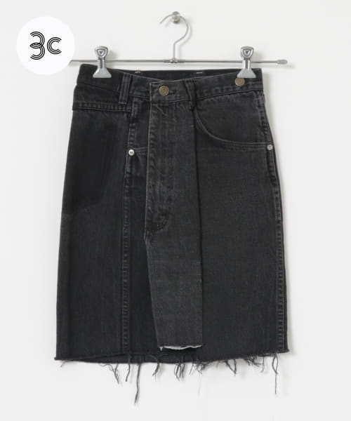 77circa　circa make denim mini skirt