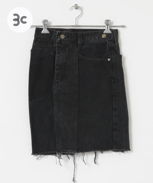 77circa　circa make denim mini skirt