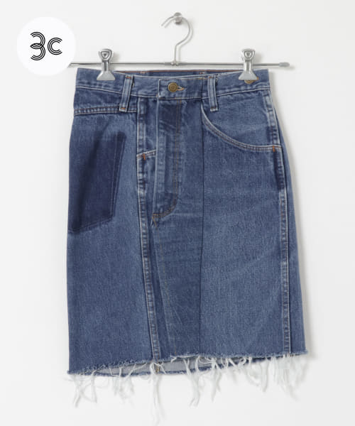 77circa　circa make denim mini skirt