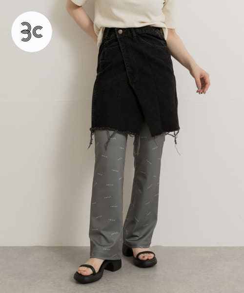77circa　circa make denim mini skirt