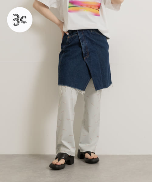 77circa　circa make denim mini skirt