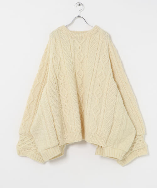 77circa　make wide fisherman sweater